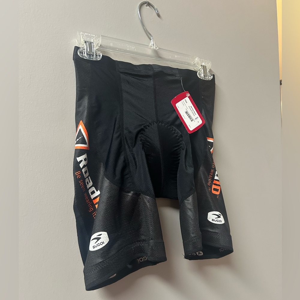SUGOI Road ID Padded Cycling Shorts Black Orange Women's Medium (RoadID)